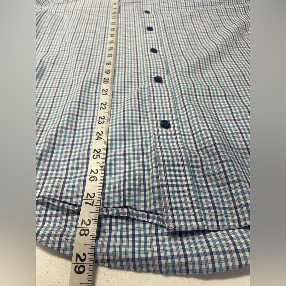 Buttoned Down LS BD Blue White Plaid Checkered Slim Shirt Men’s Size M - Picture 4 of 6